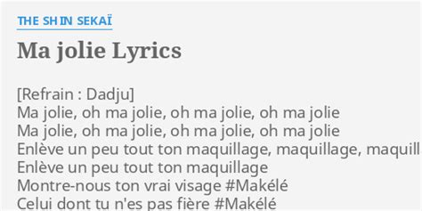 ma jolie lyrics|ma jolie song meaning.